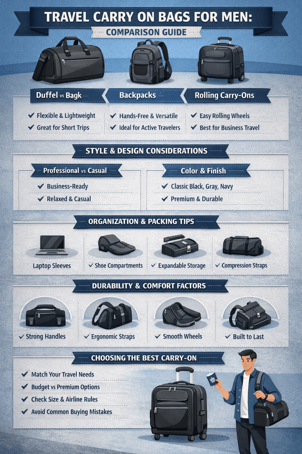 Best Travel Carry On Bags For Men 