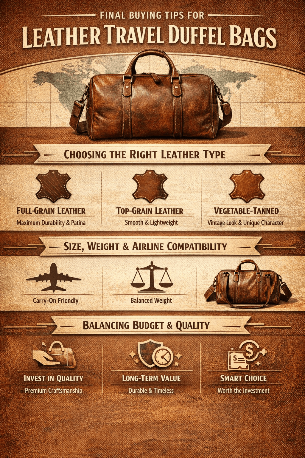 Best Leather Travel Duffel Bags