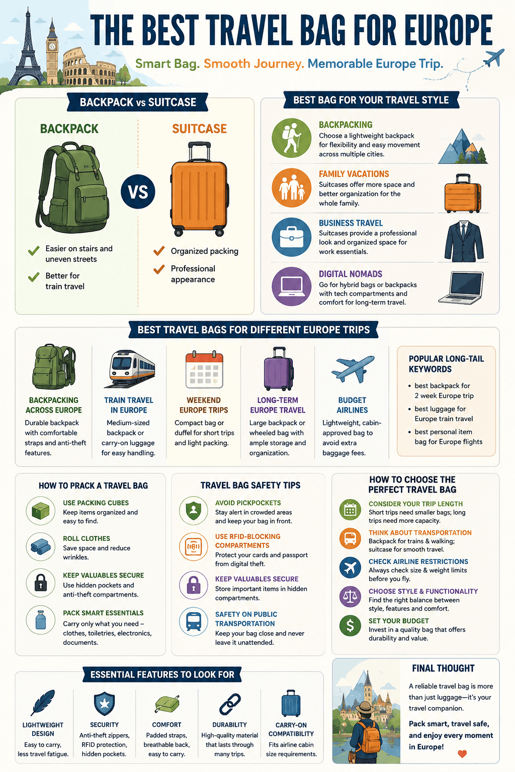 Best Travel Bags for Europe 