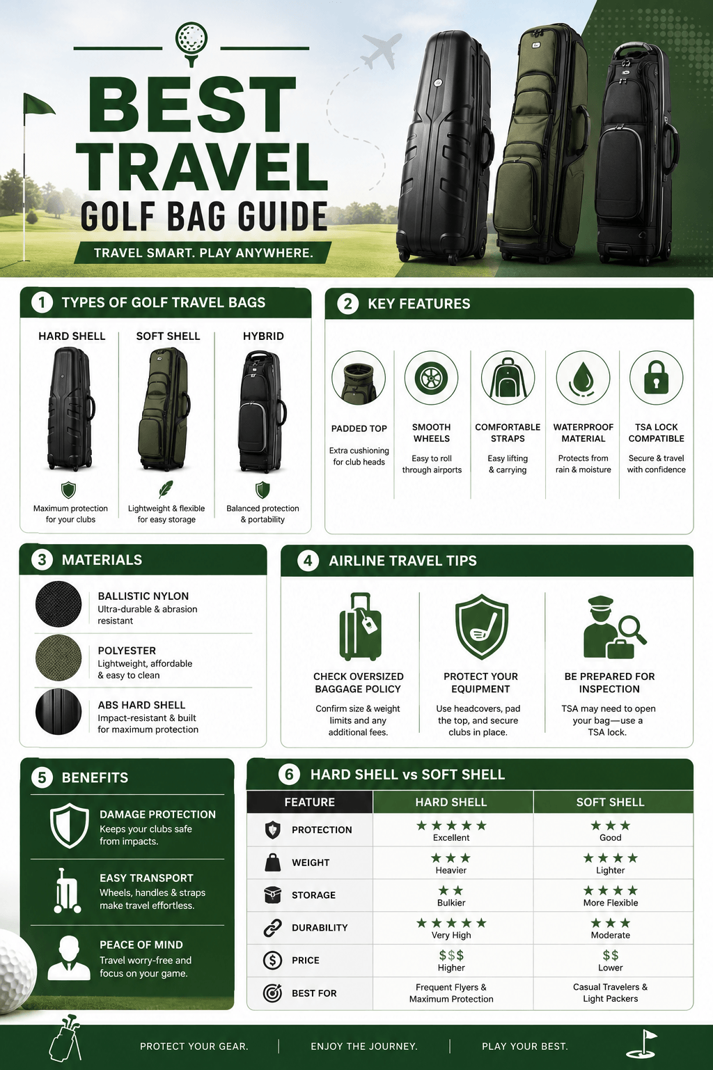 Best Travel Golf Bag Infographic 