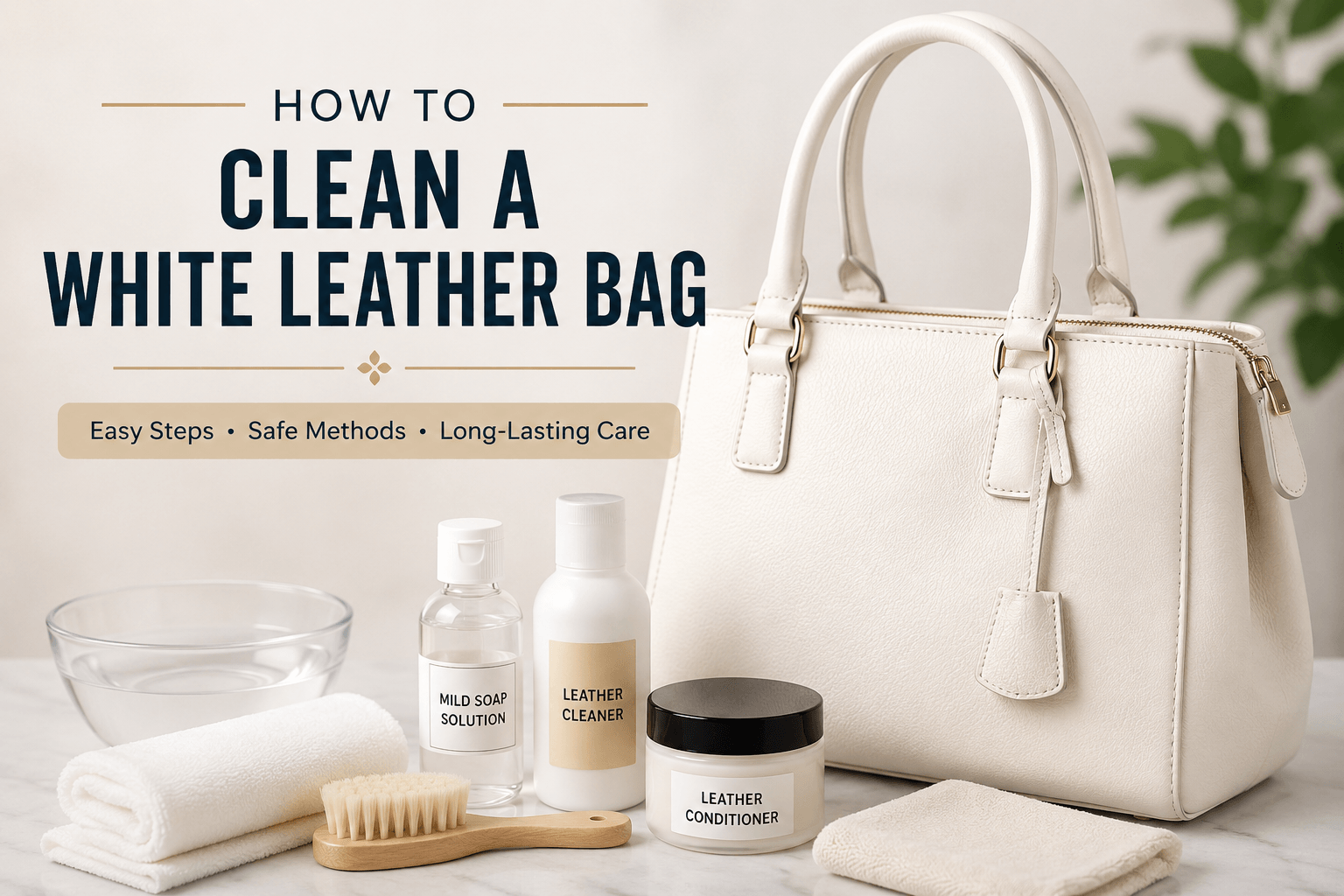 How to Clean a White Leather Bags