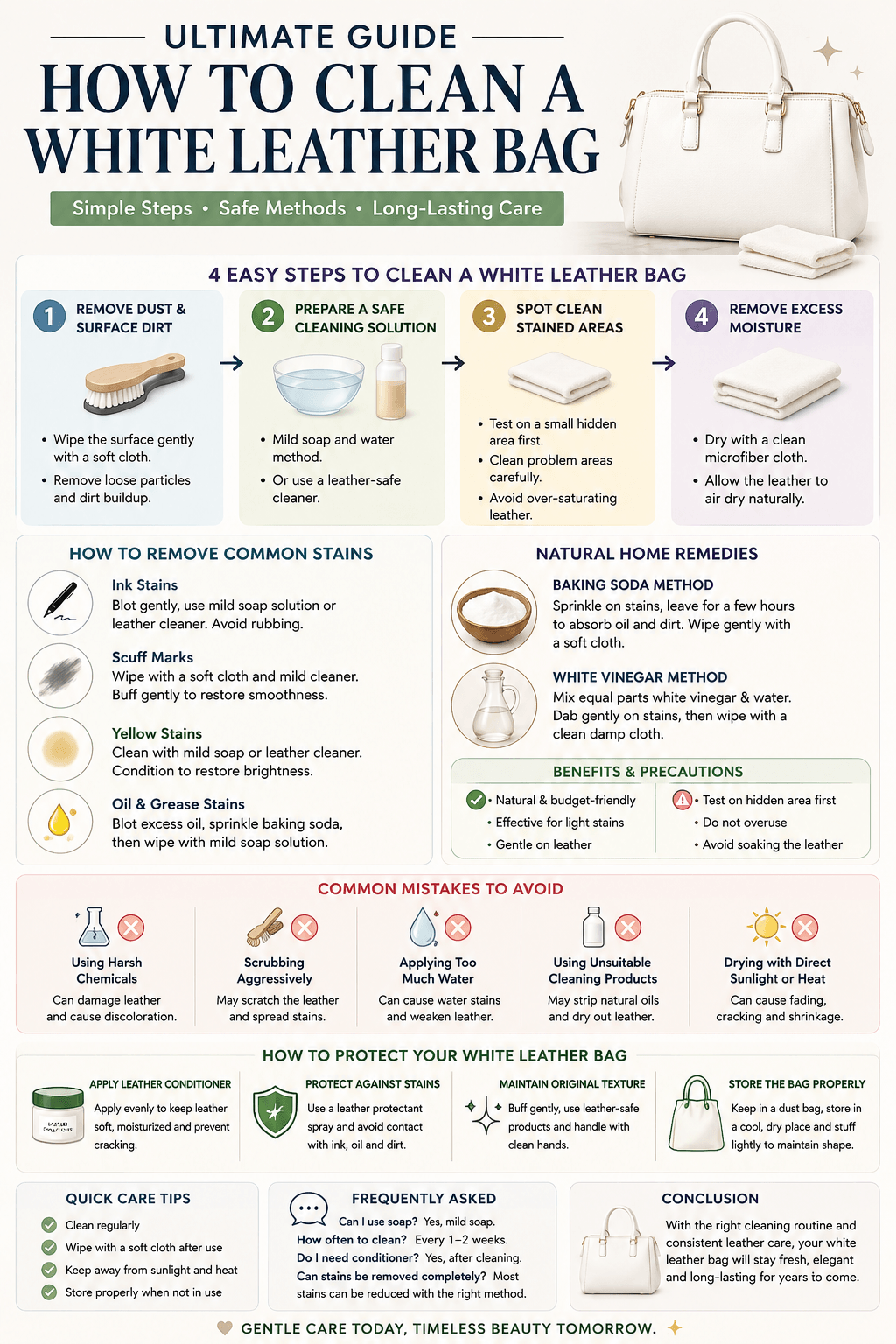 How to Clean a White Leather
